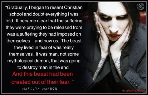 Manson was wrongly connected to columbine. http://www.facebook.com/WFLAtheism?ref=stream. Marilyn Manson, atheism, anti-religion, religion ...