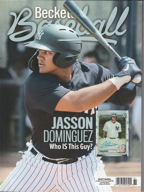 That was before card grading existed. August 2020 Beckett Baseball Price Guide Magazine Vol 20 No 8 Jasson Dominguez | eBay