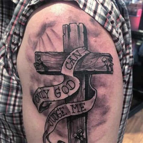 The following collection of different cool arm tattoos feature an amazing array of pieces designed to accentuate the best concepts and skills of a talented any guy looking for a place to get the perfect style tattoo to suit their sensibilities should be looking to use this optimum location to get a bad ass. Outstanding christian religious cross tattoo design - Body ...