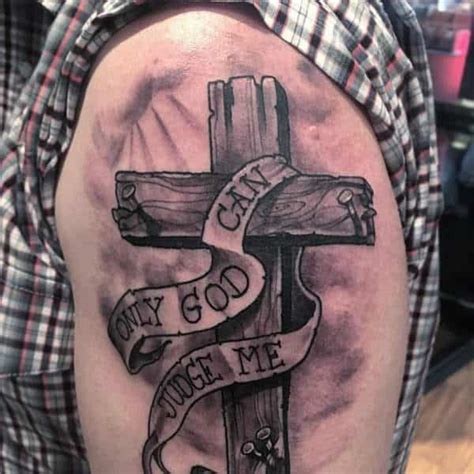 These tattoos are usually placed on the ankle, shoulder blade, wrist, or behind the ear. Outstanding christian religious cross tattoo design - Body ...