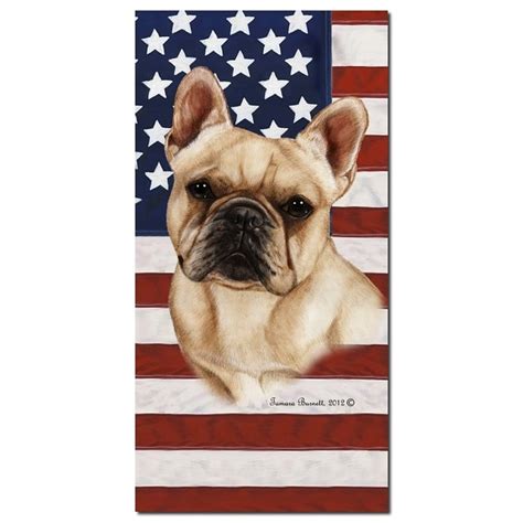 Knowing what health issues and concerns a dna testing: French Bulldog Beach Towel - Patriotic (Cream) | DogShoppe.net