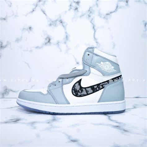 Dior x air jordan 1 high. Nike Air Jordan 1 x Dior Replica 1:1 - MÀU Xám Trắng ...