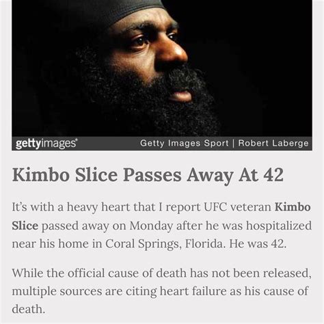 Enjoy the top 2 famous quotes, sayings and quotations by kimbo slice. RIP Kimbo Slice 🌹🌹🌹 6.6.16 | Kimbo slice, I robert, Heavy heart