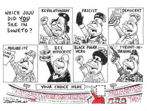 Julius malema recently headed online to celebrate father's day with a cute clip of himself carrying his baby on his back. Zapiro pokes fun at the many faces of Julius Malema in ...