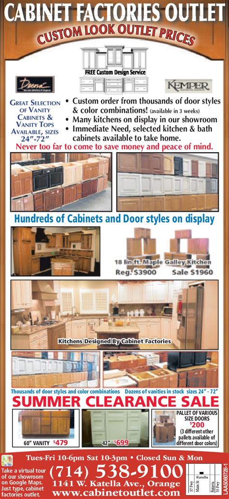 The highest quality of products. Cabinet Factories Outlet - Orange