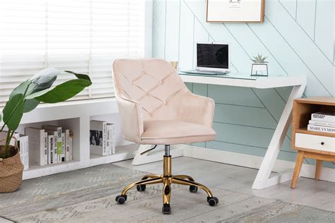 We return to reception to request another room. enyopro Velvet Shell Chair, Upholstered Desk Chair for Home Office, Swivel Task Chair with ...
