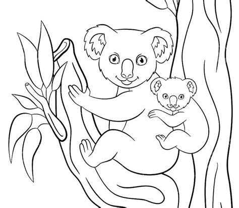 Print a koala coloring page for your little australia and eucalyptus fans. Free Printable Coloring Pages Koala ... | Bear coloring ...