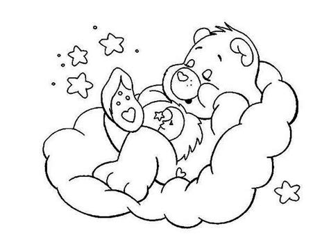 Go green and color online this care bears sleeping coloring page. Bedtime Bear Is Sleeping Tight In Care Bear Coloring Page ...