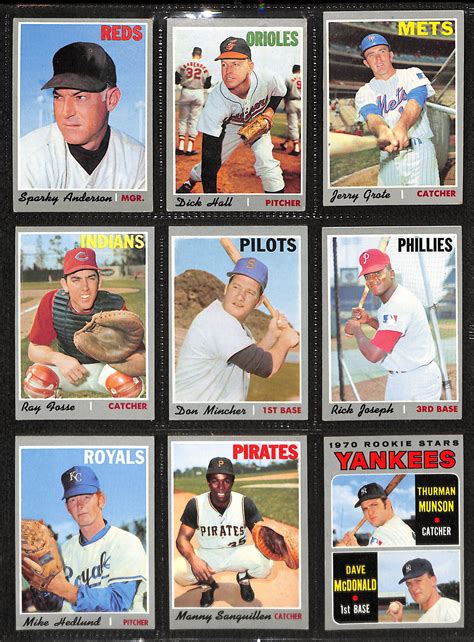 Population figures are broken into exclusive lines Lot Detail - 1970 Topps Complete Baseball Card Set w ...