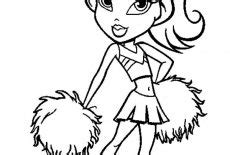 Cheerleader Perform Great Stunt Coloring Pages : Best ...