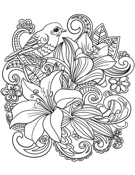 Give a little … dream catcher coloring pages are a great way to get spiritual. Floral Coloring Pages for Adults - Best Coloring Pages For ...