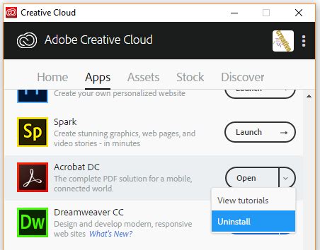 Launch creative cloud desktop app on your mac. Uninstall or remove Creative Cloud apps