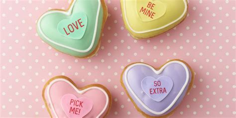 Our calorie counter shows how many calories in krispy kreme doughnuts. Krispy Kreme Made Conversation Heart Donuts For Valentine's Day