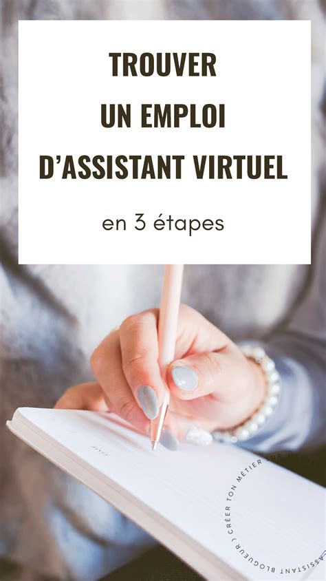 Il y en a 313 disponibles sur indeed.com, le plus grand site d'emploi mondial. Trouver un emploi d'Assistant Virtuel en 3 Étapes