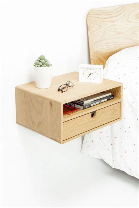 Available in a range of colors, this bedside table has an understated design that suits any existing décor. 12 space saving diy floating nightstand ideas for your ...