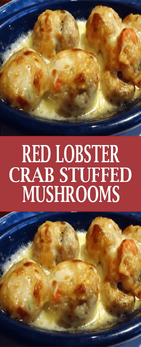 You don't have to find a red lobster in your area to enjoy their delicious stuffed mushrooms and cheddar biscuits. Red Lobster Crab Stuffed Mushrooms | Stuffed mushrooms ...