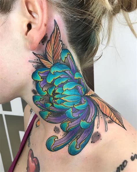 A teardrop tattoo on the face means that the person has committed murder. japanese tattoos meaning #Japanesetattoos | Flower neck ...