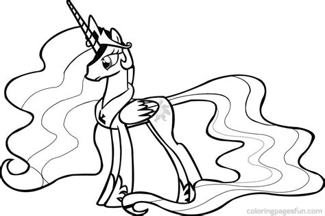 My little pony friendship is magic characters : Coloriage celestia à imprimer pour les enfants - CP06178