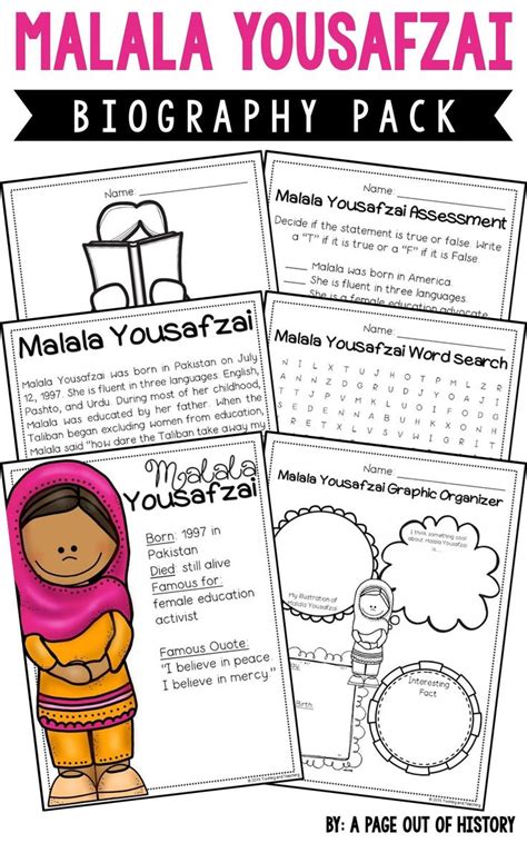 Forgiveness vocabulary and reading comprehension exercise. Malala Yousafzai Biography Pack (Women's History) - A Page ...