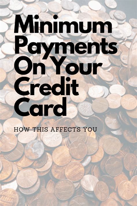 Depending on how much you owe on your credit card, making the minimum payment may not reduce your outstanding balance by much—but it should reduce it by some. Making minimum payments on a credit card: Helpful Guide ...