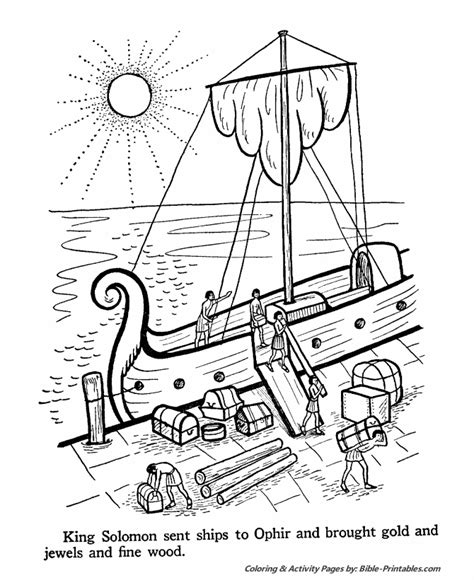 From what's in the bible?. King Solomon's riches | Bible coloring pages, Bible ...