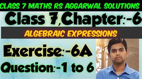 Select one or more questions using the checkboxes above each question. Class 7 Maths RS Aggarwal Solutions Chapter 6 | Algebraic ...