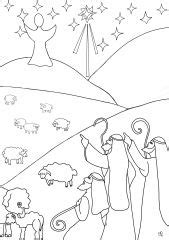 Kleurplaten kerstverhaal herders / kids n fun 31. Kerst, herders in het veld, engelen, schapen - Kleurplaten, Nieuws en Schapen