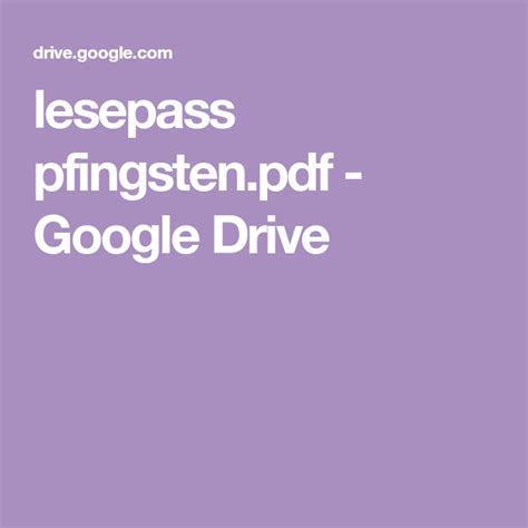 Eine gewerbliche nutzung und veröffentlichung dieser druckvorlage ohne meine erlaubnis ist nicht gestattet. lesepass pfingsten.pdf - Google Drive | Google drive ...