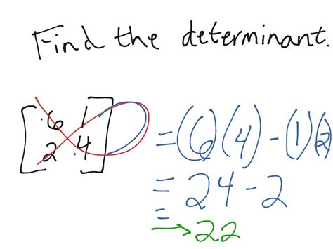 Here you can calculate a determinant of a matrix with complex numbers online for free with a very detailed solution. Determinant of 2x2 matrix | Math, Algebra 2, Matrix | ShowMe