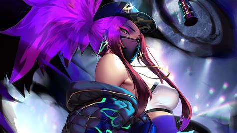 Available in hd, 4k resolutions for desktop & mobile phones. K/DA Akali Mask LoL League of Legends 4K #28433