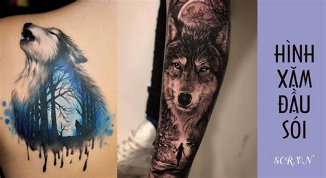 Hình xăm sói nhỏ mini. Hình Xăm Đầu Sói Đơn Giản Đẹp ️ Tattoo Đầu Sói Hoa Văn