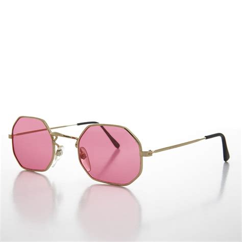 Women's and men's geometric shape glasses from yesglasses, with unique irregular shapes, odd shapes and funky polygon shapes, including pentagon, hexagon, heptagon, octagon. Color Tinted Octagon Shaped Vintage 90s Sunglass - Fairfax ...