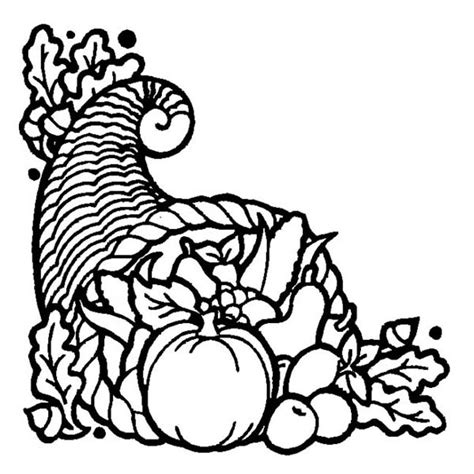 Coloring pages with number codes. Thanksgiving Day Cornucopia Basket Coloring Page : Kids ...