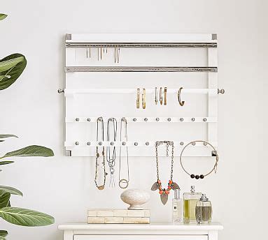 Pottery barn, west elm, and williams sonoma cardholders cannot earn key rewards and credit card rewards on the same transaction. Wall-Mounted Jewelry Organizer | Pottery Barn