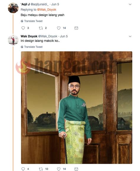 @wak_doyok tak kesah ada 50 warna ke 100 warna ke. Wak Doyok Dianggap 'Lalang' Kerana Warna Baju Melayu!