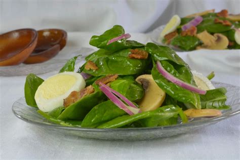 When cooking spinach, it's best to use a frying pan with high sides, although a wok also works very well. Spinach Salad with Hard Boiled Eggs - Everyday Gluten Free ...