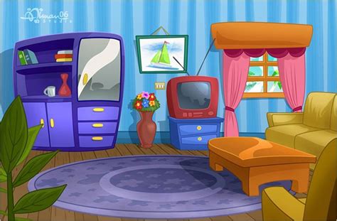 View living room tv cartoon in videos (836) of 52 pages. CMBG: Living Room 1 by AimanStudio | cartoon backgrounds ...