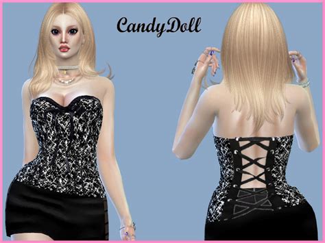 Chemal & gegg candy model. Candy Doll Pretty Corset - The Sims 4 Catalog