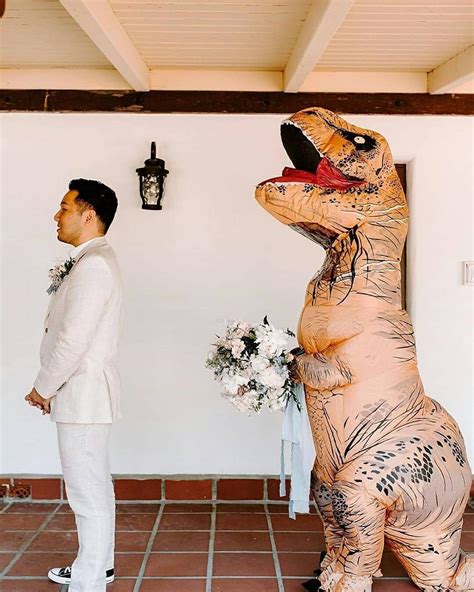 5 out of 5 stars. So Millennials Dig Dino Weddings and We Kind of Do Too | Dinosaur wedding, Wedding dress organza ...