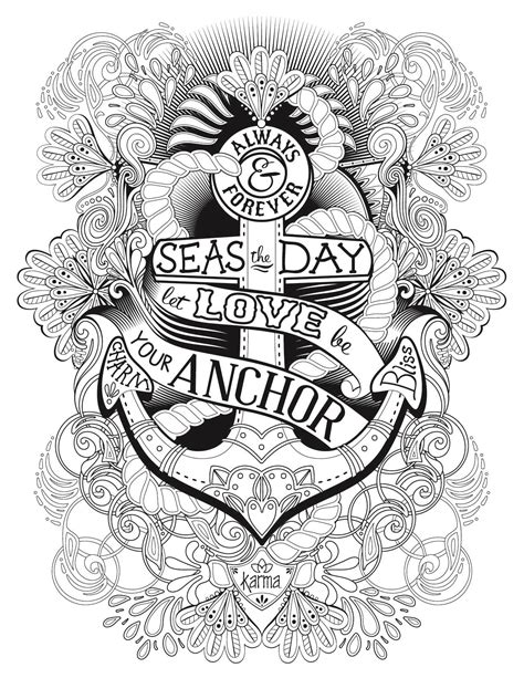 You can download coloring pages and just print them for free. Anchor! Free and printable coloring page by Karma Gifts ...