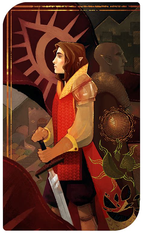 Cards show the development of companions as you finish their personal quests. Dragon Age Inspired Tarot Cards on Behance