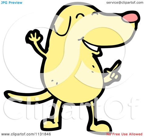 Cartoon Of A Yellow Dog - Royalty Free Vector Clipart by ...