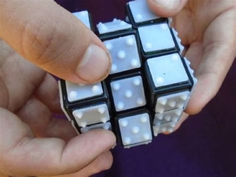 Since the rubik's cube is based on colors, solving the puzzle also depends on the ability to see. Braille rubik's cube by liquidhandwash - Thingiverse (With ...