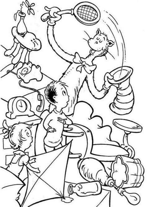 The rollicking rhythm will keep kids entertained on every page. Free & Easy To Print Cat in the Hat Coloring Pages - Tulamama