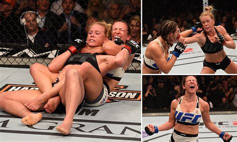 Energy to squeeze that neck holly tried to flip tate over but miesha already had a strong grip and its just a matter of seconds she put the champion to sleep. Miesha Tate beats Holly Holm at UFC by choking her at MGM ...