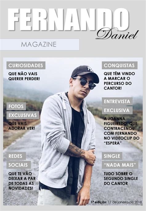 In 2016, fernando daniel (20) impressed everyone with his amazing adele cover. Fernando Daniel Magazine - 1ª edição by Fernando Daniel ...