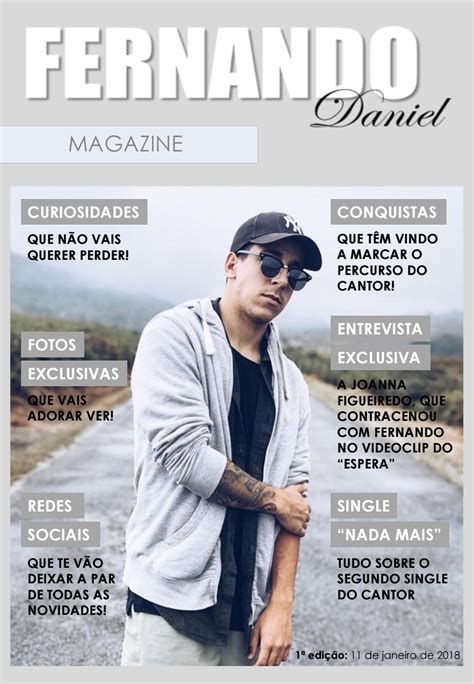 Fernando daniel (born 11 may 1996) is a portuguese singer. Fernando Daniel Magazine - 1ª edição by Fernando Daniel ...