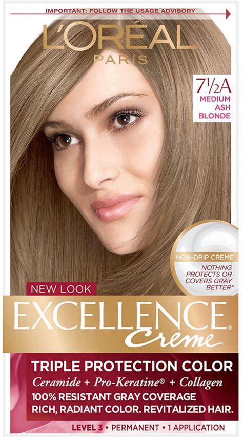 Discover excellence crème permanent gray hair coverage by l'oréal paris. L'Oreal Paris Excellence Créme Permanent Hair Color, 7.5A ...