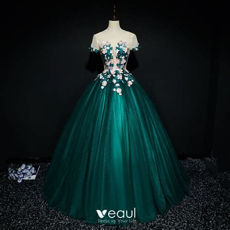 Find gifs with the latest and newest hashtags! Chic / Beautiful Dark Green Prom Dresses 2017 Ball Gown ...