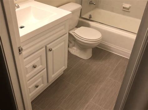 While tile can be laid on plywood, do not install tile directly onto the plywood subfloor itself. Bathroom Subfloor Repair - Carpet Bathroom Picture
